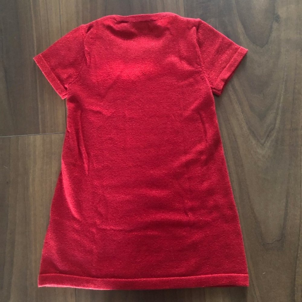 H&M Glittery Red Knit Dress - Size 3/4T - Picture 3 of 5